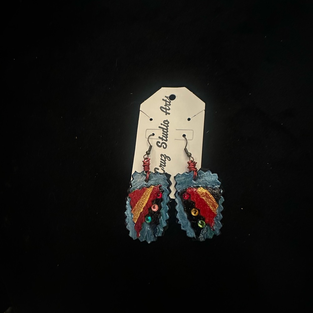 Vibrant Multicolor Leaf Earrings
